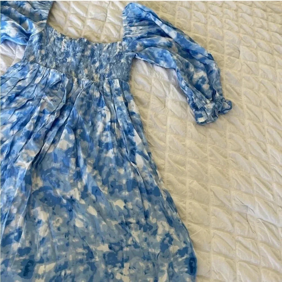 Faithfull the brand Magnolia tye dye ruched mini dress - Picture 6 of 11